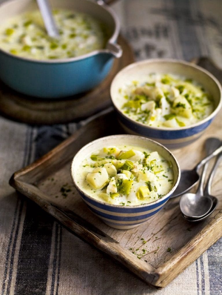 Smoked haddock, leek and potato chowder