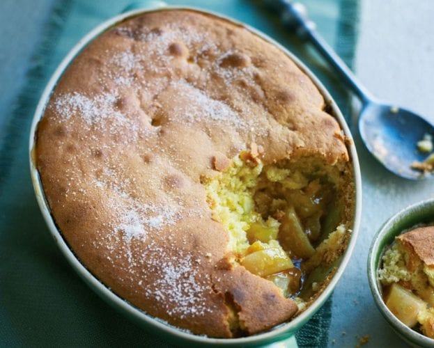 Almond, apple and pear sponge