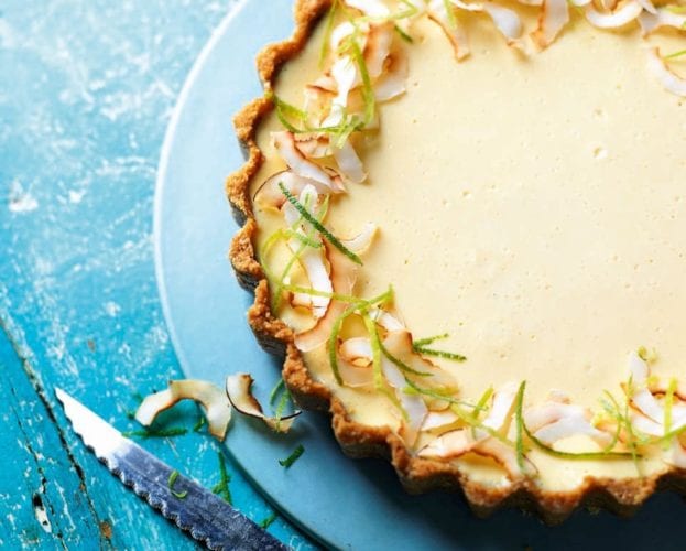 Lime and coconut slice
