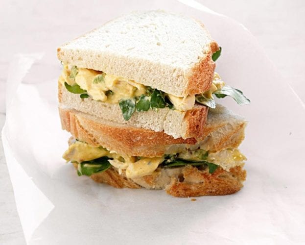 Quick coronation chicken sandwich