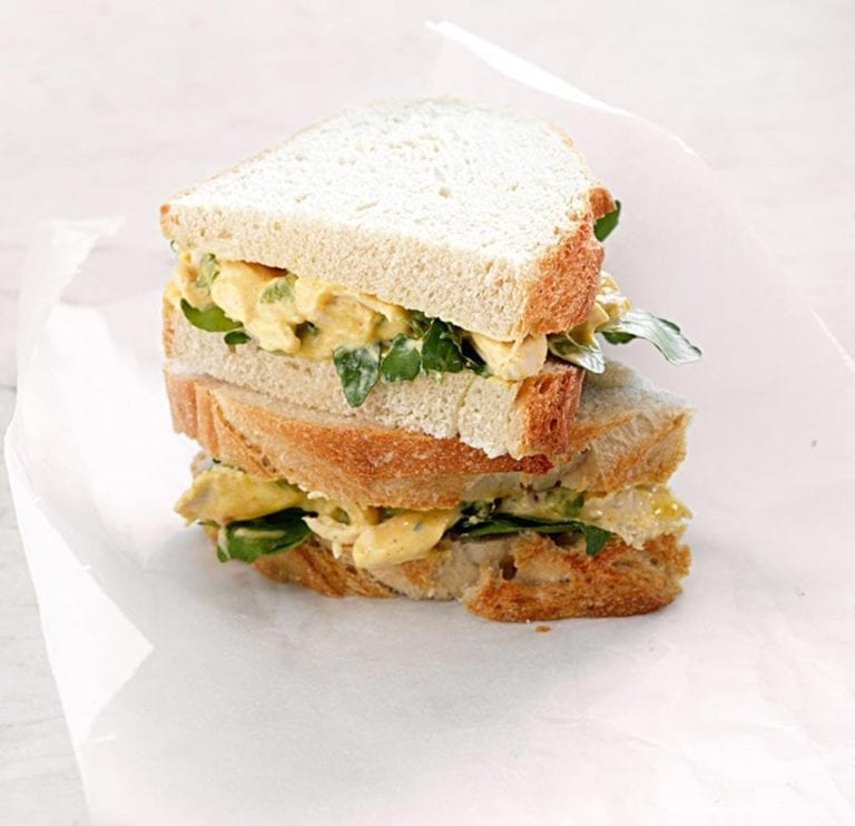 Quick coronation chicken sandwich