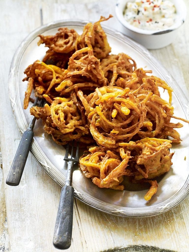 Onion bhajis