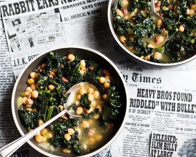 Chickpea and cavolo nero soup