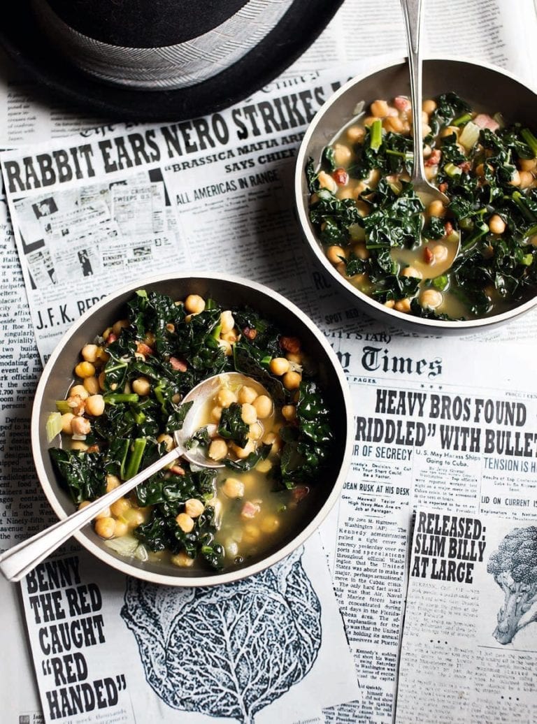 Chickpea and cavolo nero soup