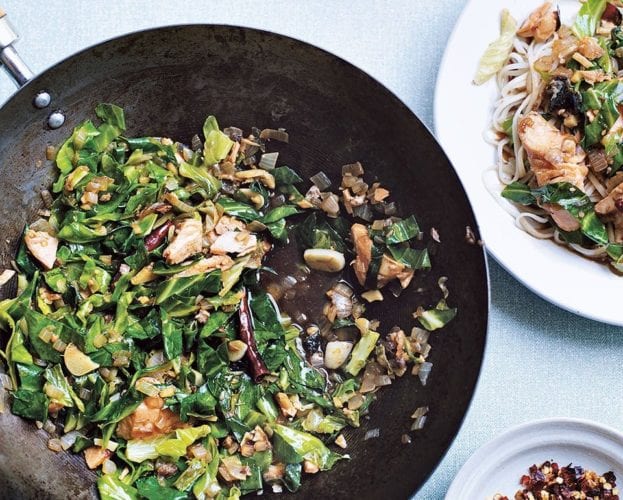 Sesame salmon noodles