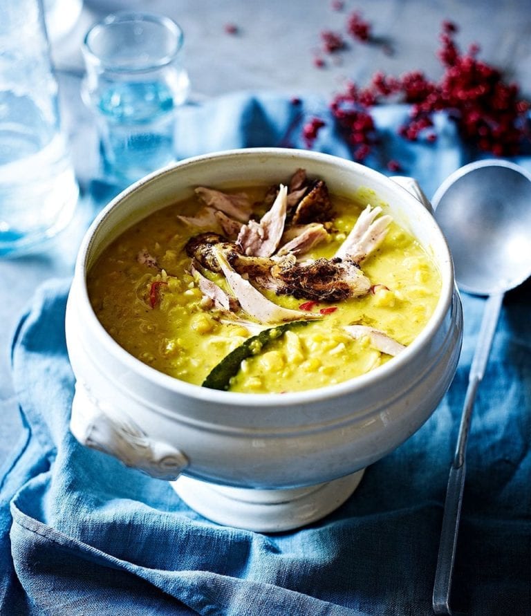 Guinea fowl mulligatawny soup