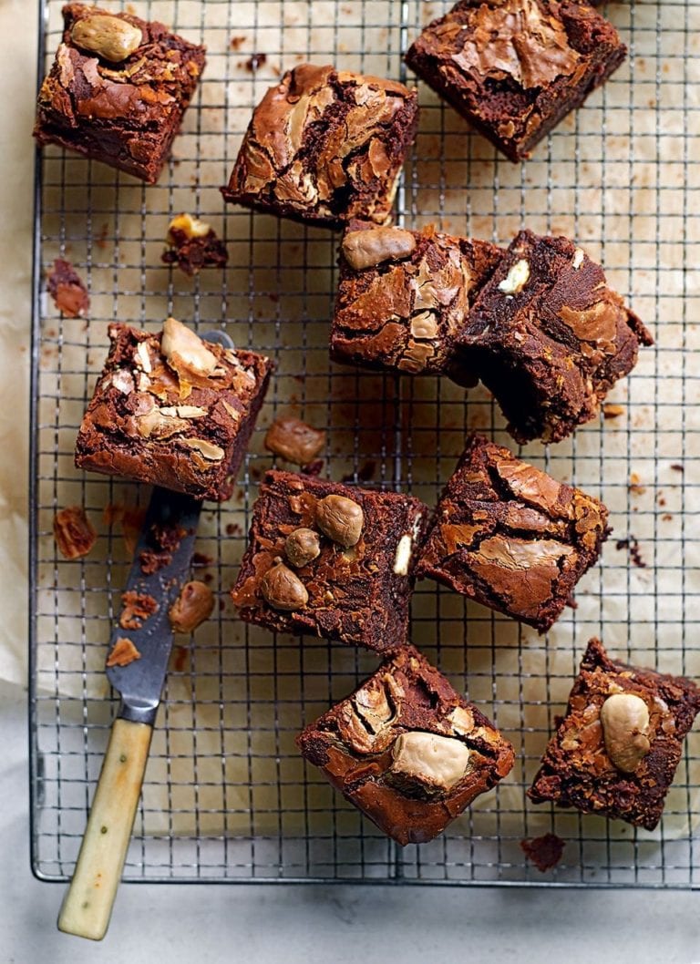 Triple chocolate chip brownies