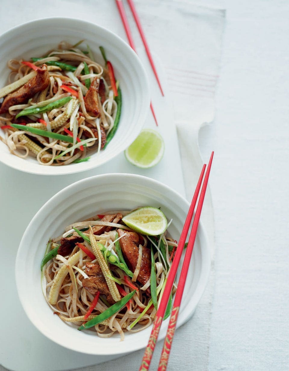 Five-spice chicken noodle stir-fry recipe | delicious. magazine
