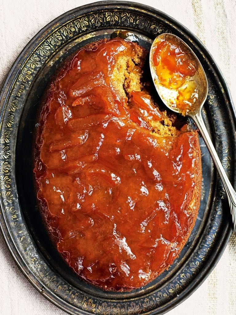 Marmalade and ginger upside-down pudding