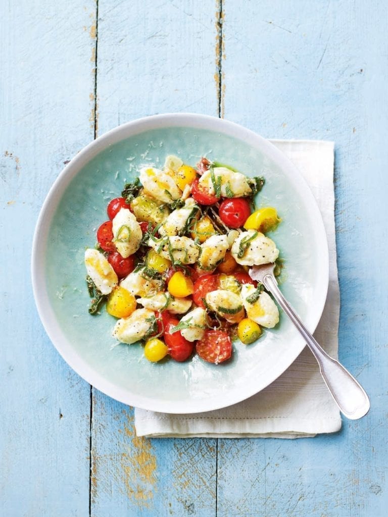 Ricotta gnocchi with cherry tomatoes and sage