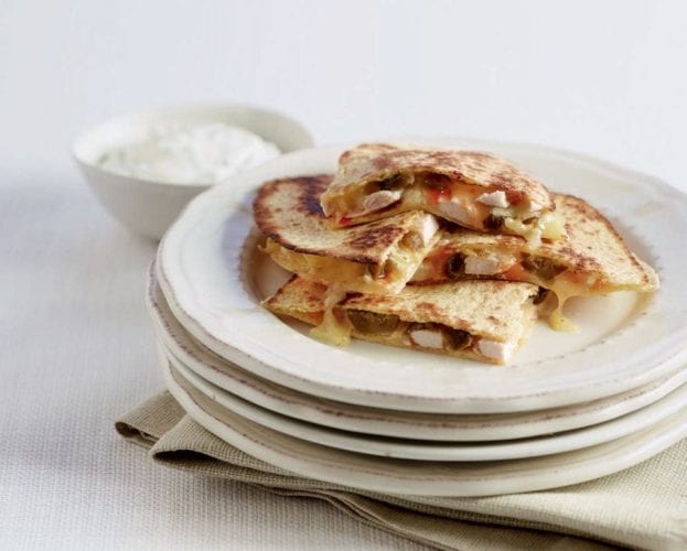Sweet and spicy chicken quesadillas recipe