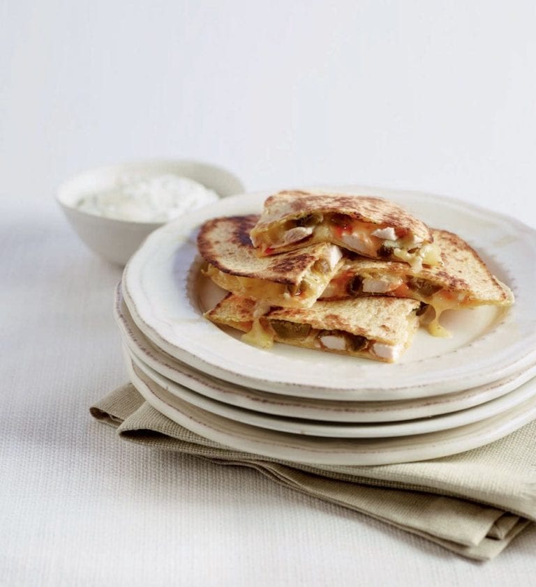 Sweet and spicy chicken quesadillas recipe