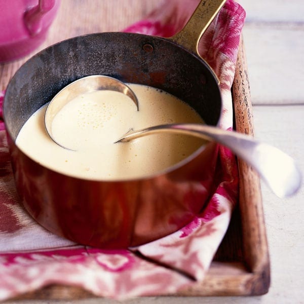 Homemade pouring custard