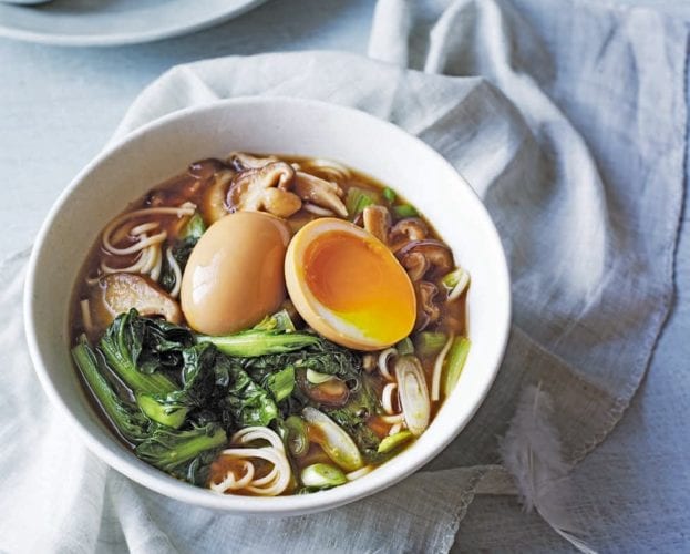 Egg and shiitake ramen