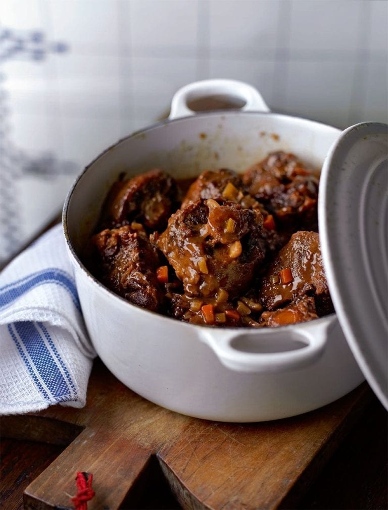 Rioja-braised oxtail