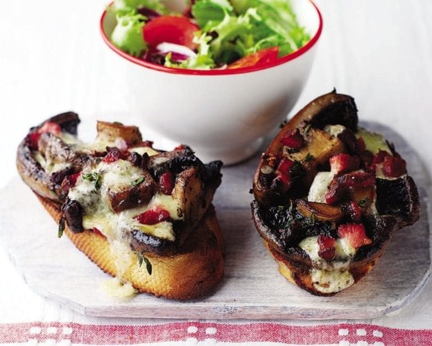 Wild mushroom and bulgur wheat cakes