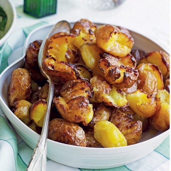 Crispy new potatoes with browned butter