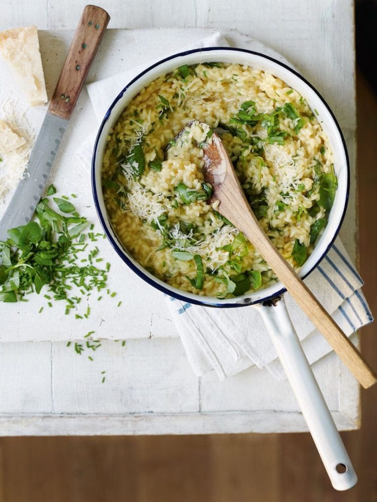 Spring herb risotto