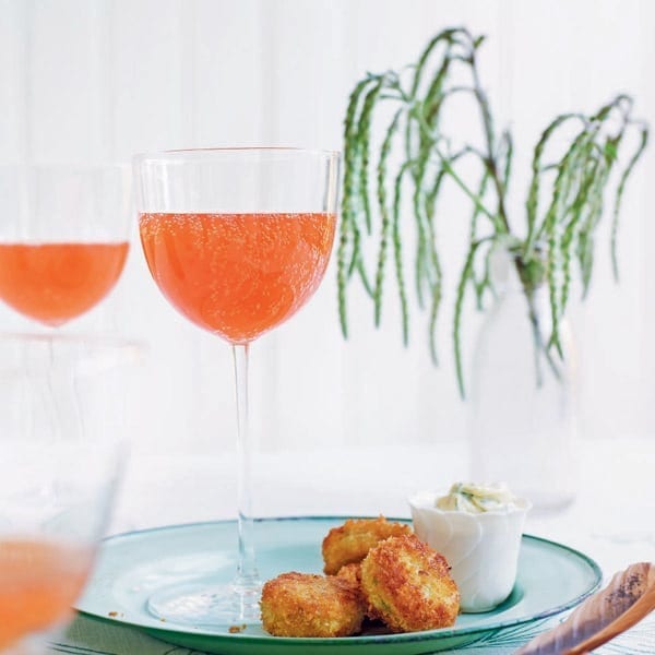 Rhubarb Aperol spritz