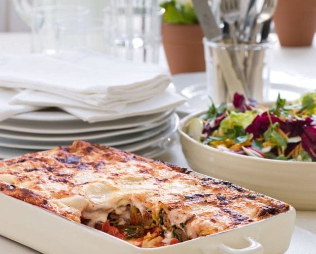 Spinach, parmesan and sausage cannelloni