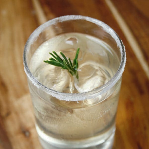 Pear and rosemary cocktail