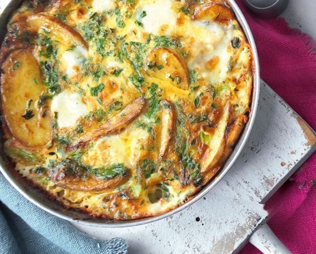 Jersey royal and fontina frittata