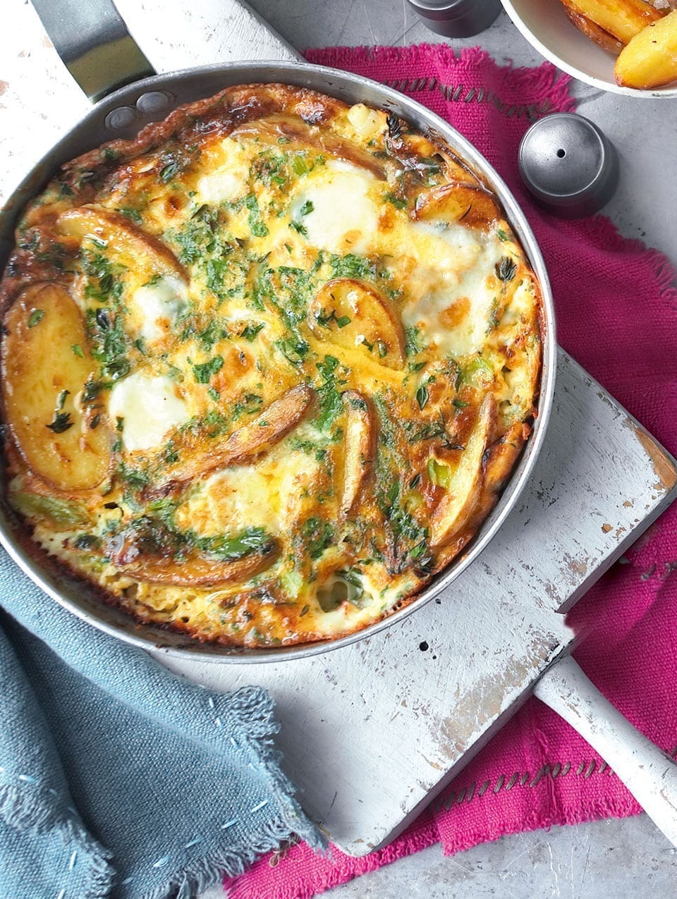 Jersey royal and fontina frittata recipe delicious. magazine