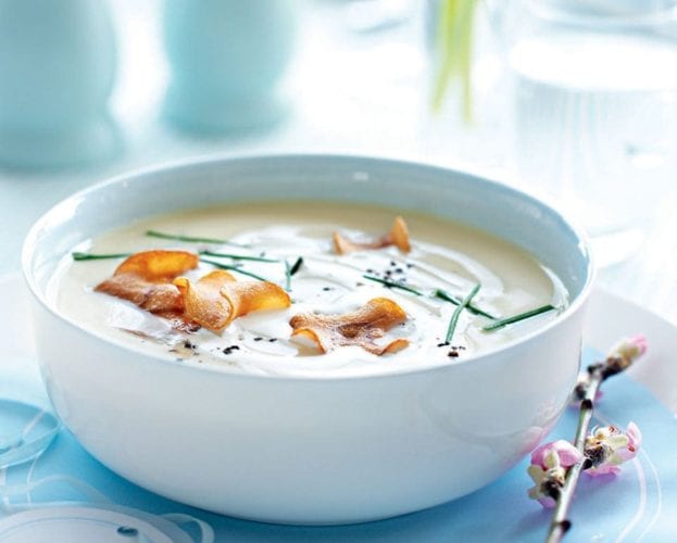 Creamy parsnip soup with thyme scones