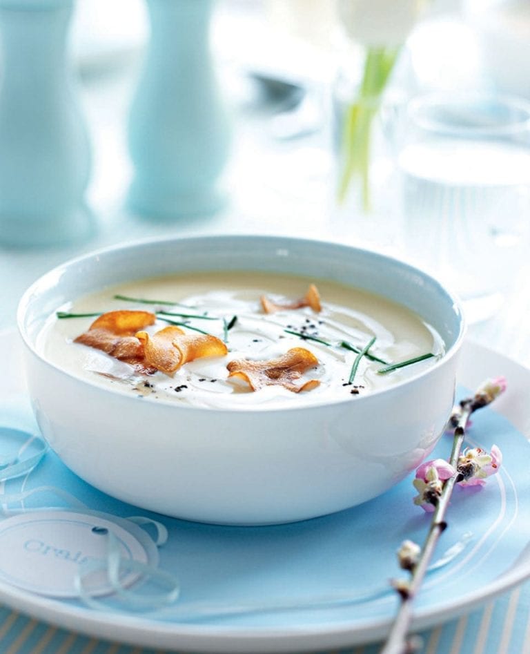 Roasted parsnip and parmesan soup