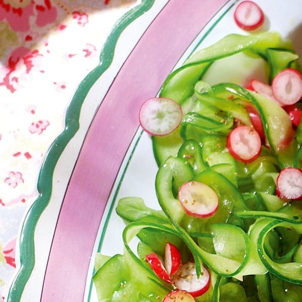 Cucumber and radish slaw