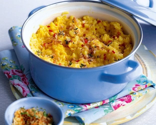 Osso buco with saffron risotto