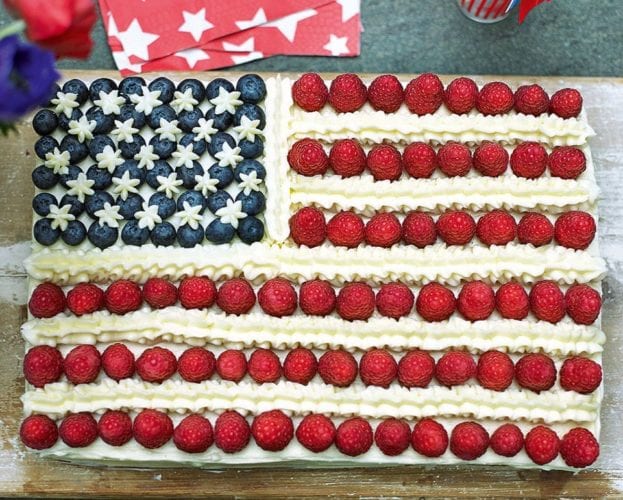 American flag cake