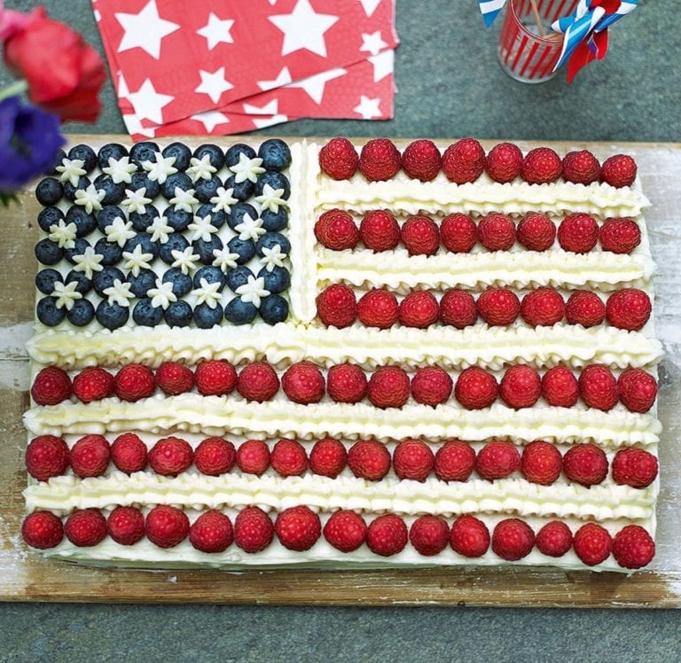 American flag cake