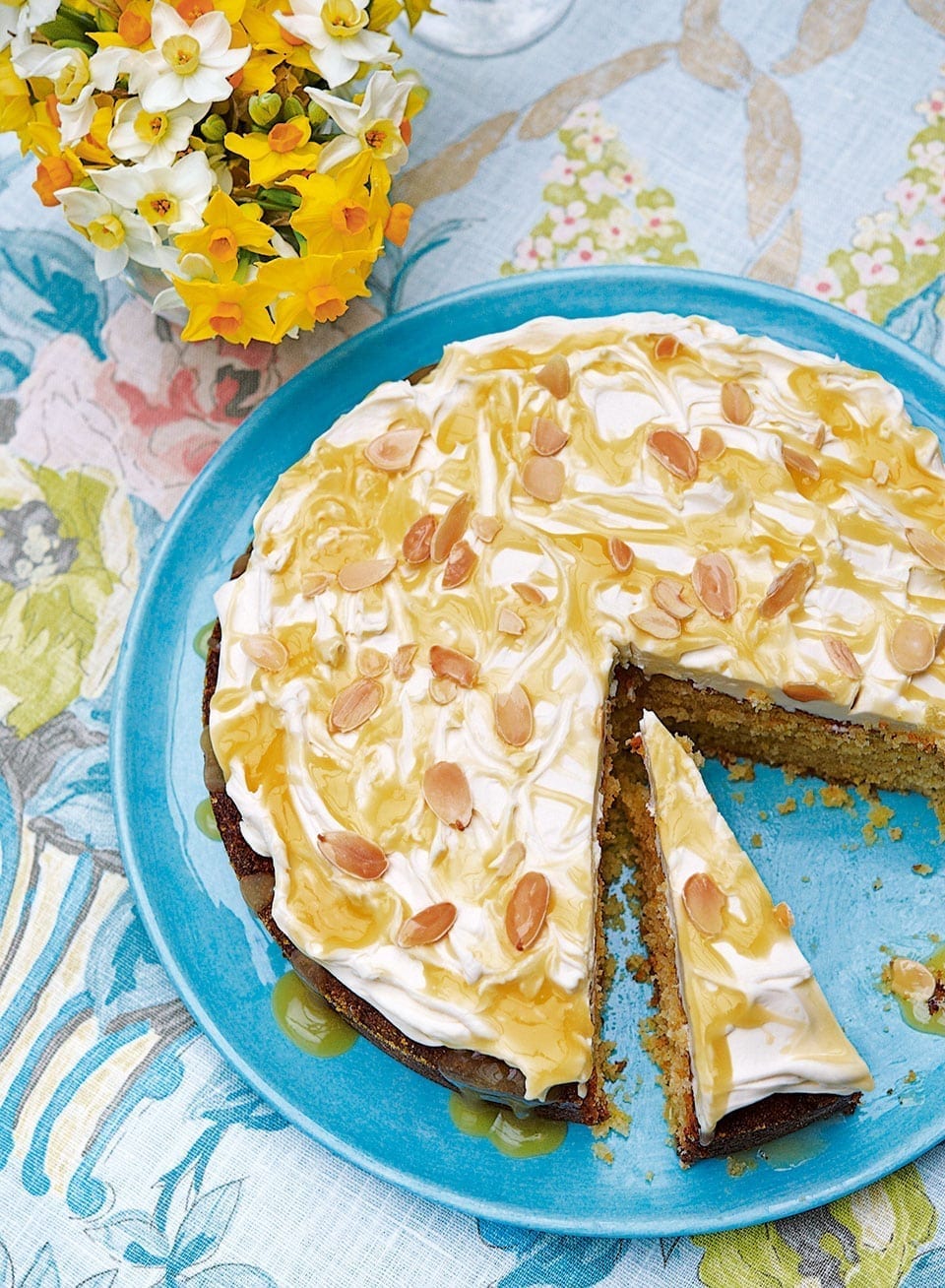 image of Lemon Polenta Cake With Mascarpone and Lemon Curd recipe by Delicious Magazine