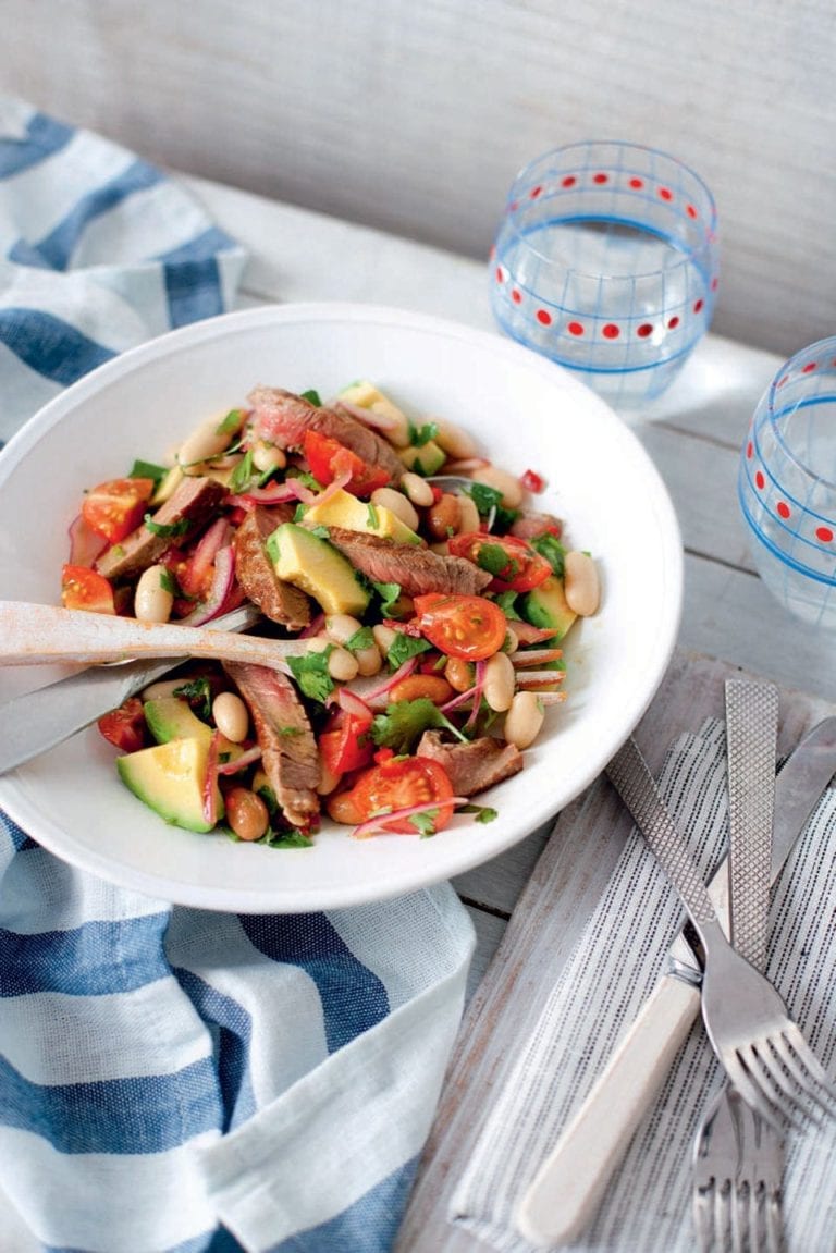 Mexican steak and bean salad recipe