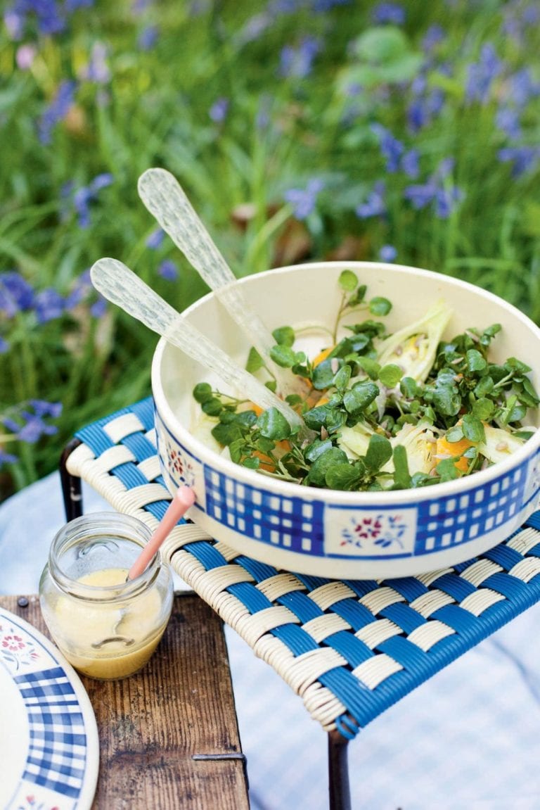 Watercress, fennel and seedy salad