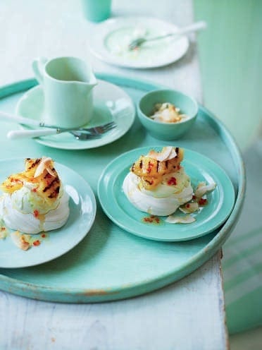 Tropical fruit meringues