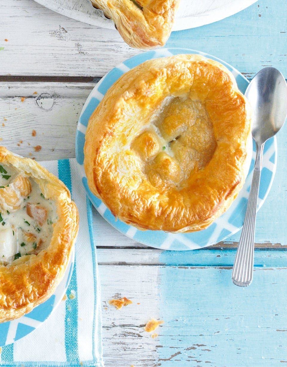Cod, haddock and parsley pot pies recipe delicious. magazine