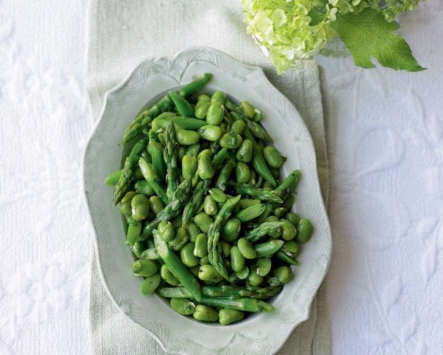 Asparagus and broad beans recipe