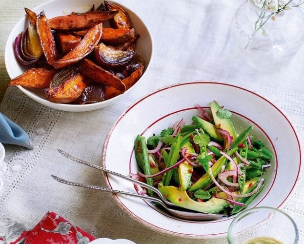Lime and coriander guacamole salad