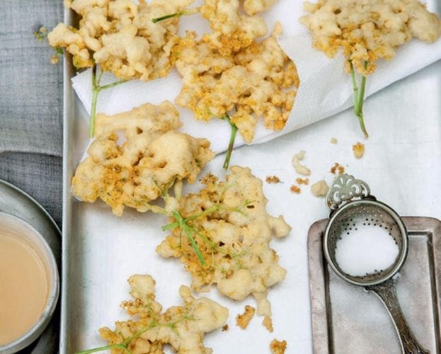 Elderflower tempura