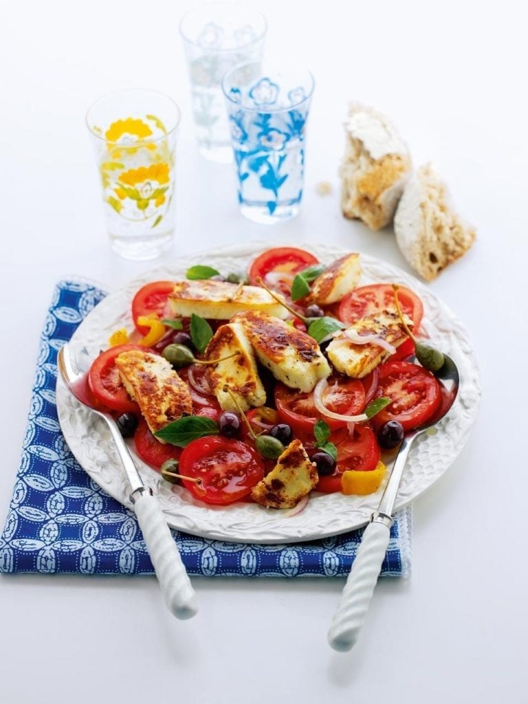 Mediterranean halloumi salad