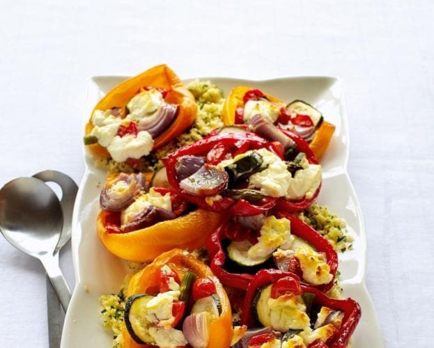 Stuffed red peppers