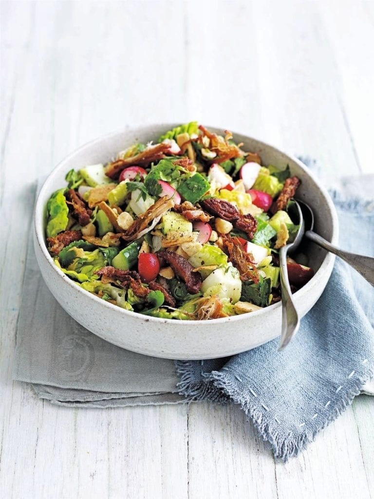 Warm cajun-style pork salad