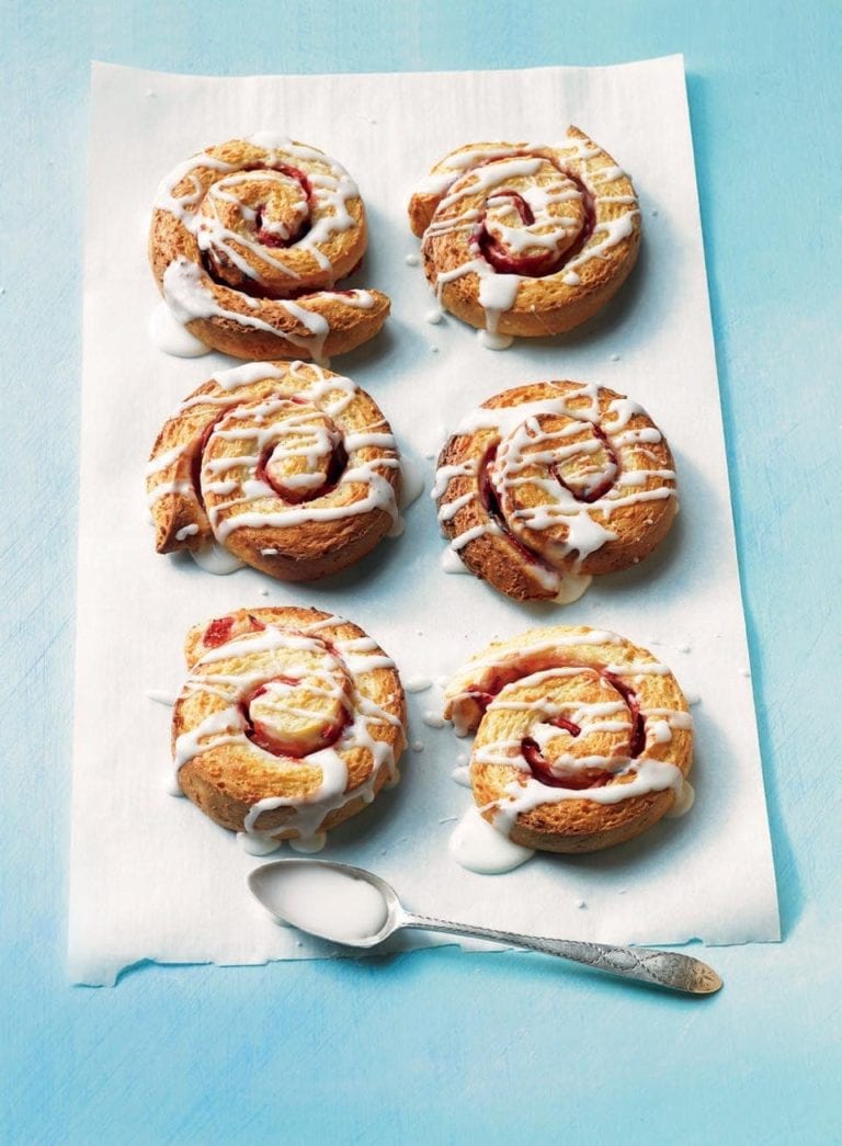 Strawberry and coconut pastries