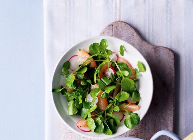 Watercress, citrus and radish salad