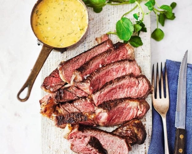 rib-eye steak with bearnaise
