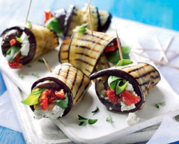 aubergine rolls