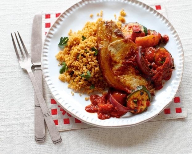 Ratatouille with bacon