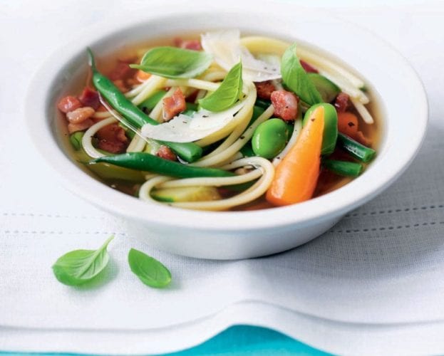 Simple summer minestrone soup